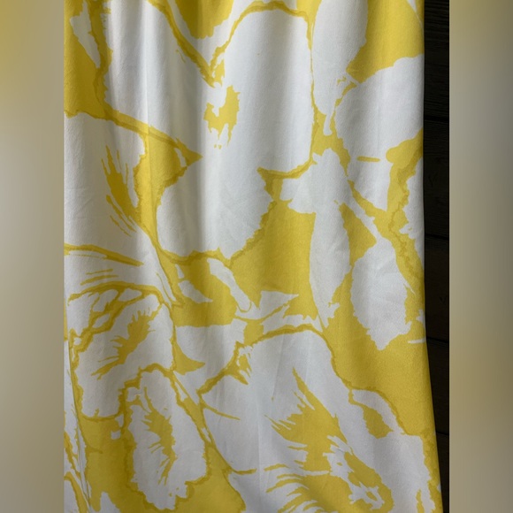 Ann Taylor LOFT Yellow White Floral Ruffle Top Maxi Dress Sz 8 - Picture 12 of 16
